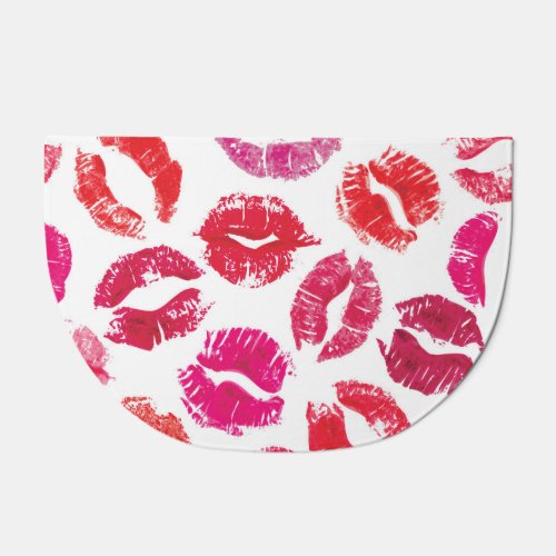 Lipstick Kisses Seamless Pattern Doormat