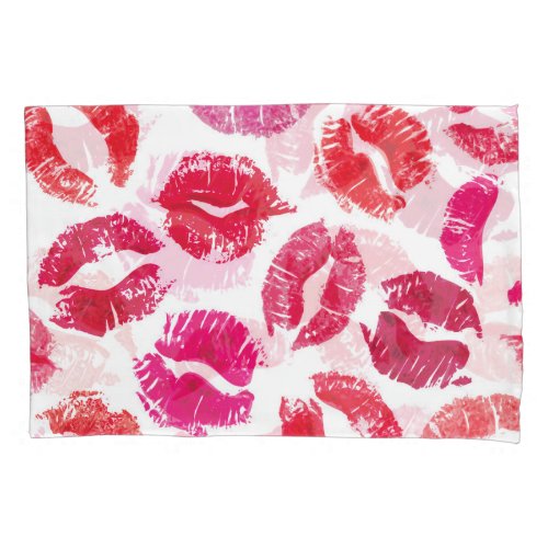 Lipstick Kisses Seamless Pattern Pillow Case