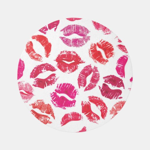 Lipstick Kisses Seamless Pattern Rug