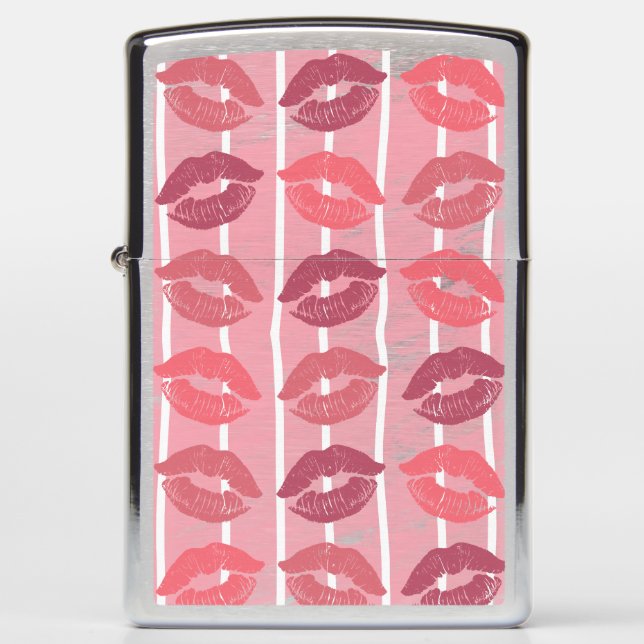 Lipstick Kisses Zippo Lighter (Front)