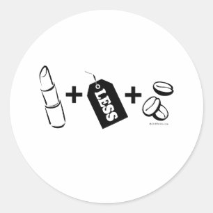 Lipstick Lesbian Classic Round Sticker