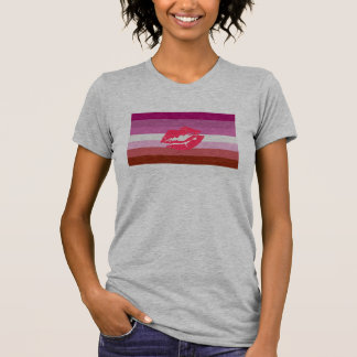 Lipstick Lesbian Flag T-Shirt