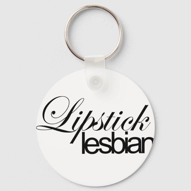 Lipstick Lesbian Keychain (Front)