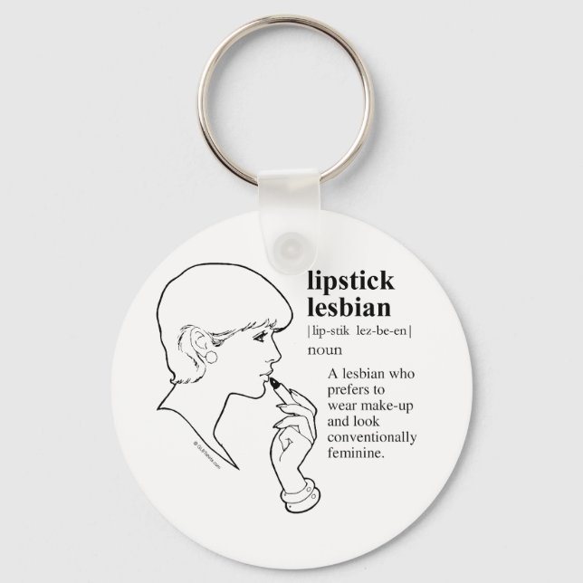 LIPSTICK LESBIAN KEYCHAIN (Front)