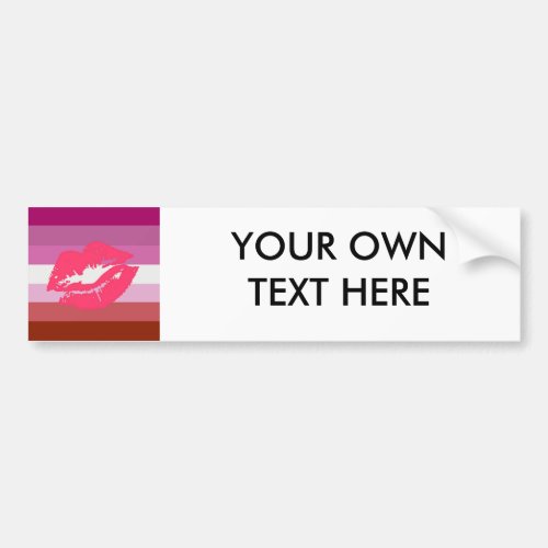 LIPSTICK LESBIAN PRIDE BUMPER STICKER