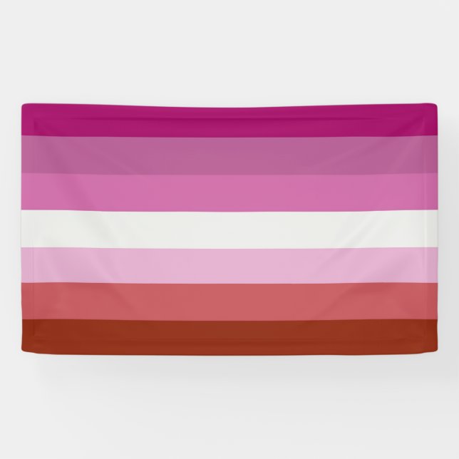Lipstick Lesbian Pride Colors - Banner (Horizontal)