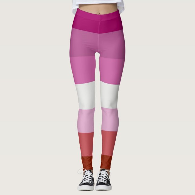 Lipstick Lesbian Pride Colors - Leggings (Front)