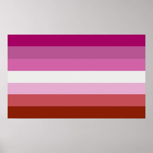 Lipstick Lesbian Pride Colors - Poster (Front)