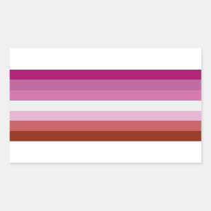 Lipstick Lesbian Pride Colors - Rectangular Sticker