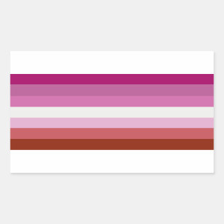 Lipstick Lesbian Pride Colors - Rectangular Sticker
