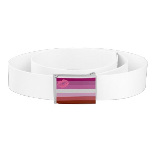 Lipstick Lesbian Pride Flag Belt