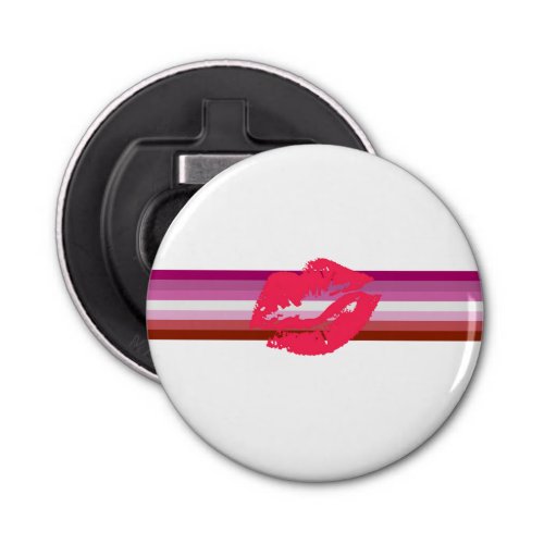 Lipstick Lesbian Pride Flag Bottle Opener