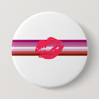 Lipstick Lesbian Pride Flag Button