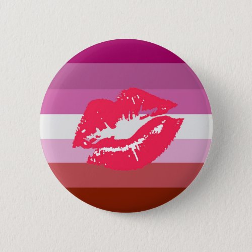 Lipstick Lesbian Pride Flag Button