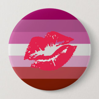 Lipstick Lesbian Pride Flag Button
