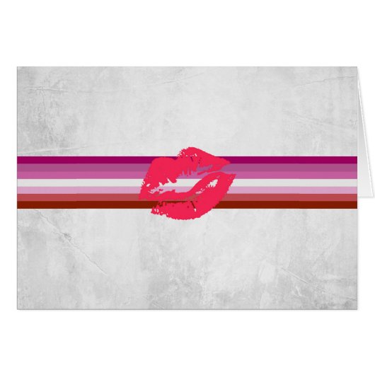 Lipstick Lesbian Pride Flag Cards (Front Horizontal)