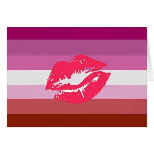 Lipstick Lesbian Pride Flag Cards (Front Horizontal)