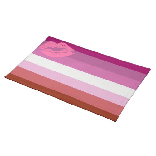 Lipstick Lesbian Pride Flag Cloth Placemat