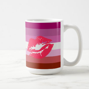 Lipstick Lesbian Pride Flag Coffee Mug
