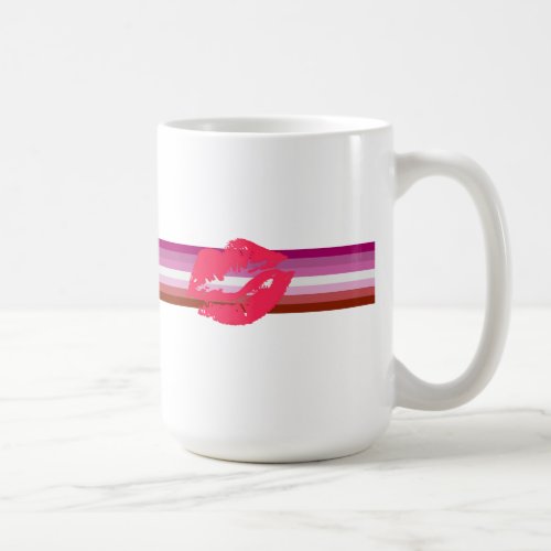 Lipstick Lesbian Pride Flag Coffee Mug