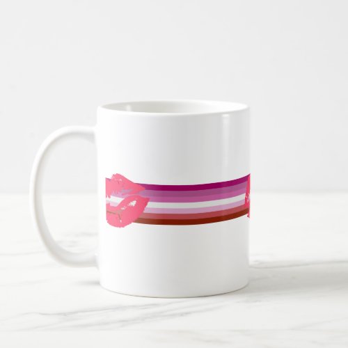 Lipstick Lesbian Pride Flag Coffee Mug