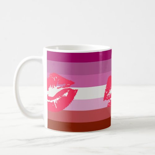 Lipstick Lesbian Pride Flag Coffee Mug