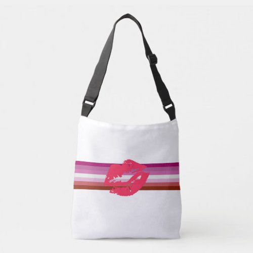 Lipstick Lesbian Pride Flag Crossbody Bag