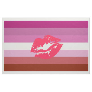 Lipstick Lesbian Pride Flag Fabric