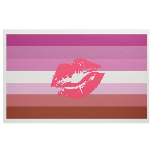 Lipstick Lesbian Pride Flag Fabric