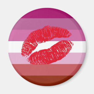 Lipstick Lesbian Pride Flag Magnet