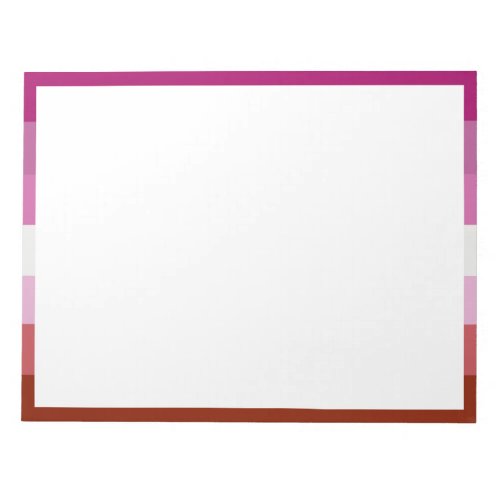 Lipstick Lesbian Pride Flag Notepad