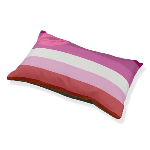 Lipstick Lesbian Pride Flag Pet Bed