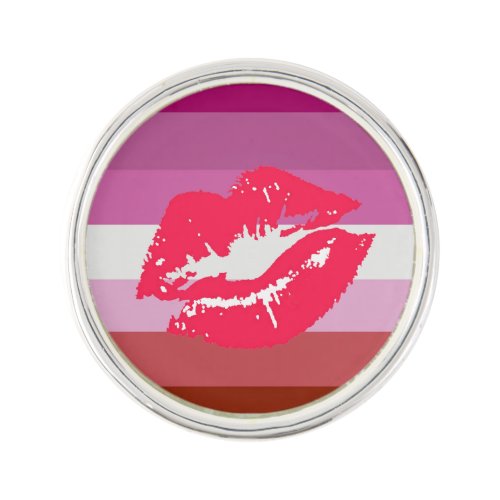 Lipstick Lesbian Pride Flag Pin