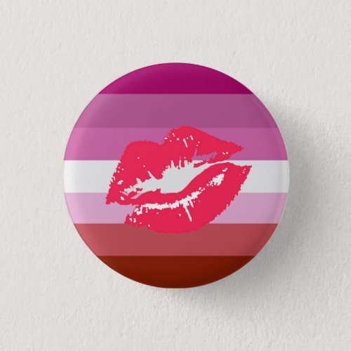 Lipstick Lesbian Pride Flag Pinback Button