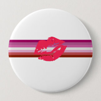 Lipstick Lesbian Pride Flag Pinback Button