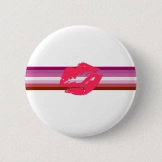 Lipstick Lesbian Pride Flag Pinback Button