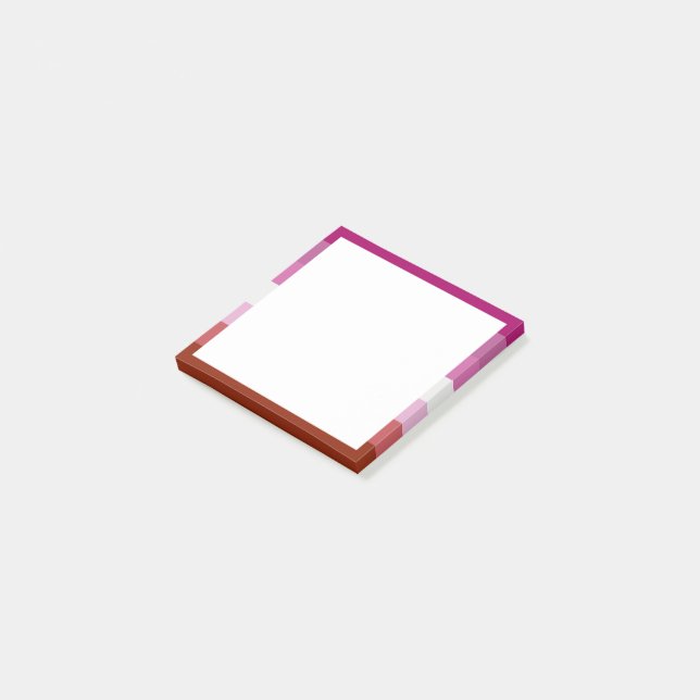 Lipstick Lesbian Pride Flag Post-it Notes (Angled)