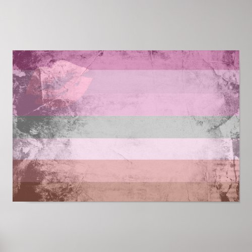 Lipstick Lesbian Pride Flag Poster