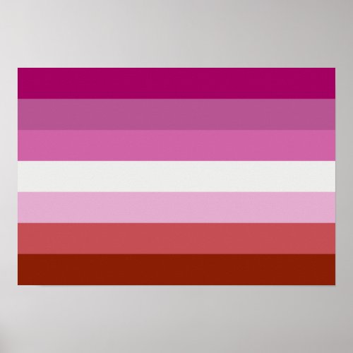 Lipstick lesbian Pride flag Poster