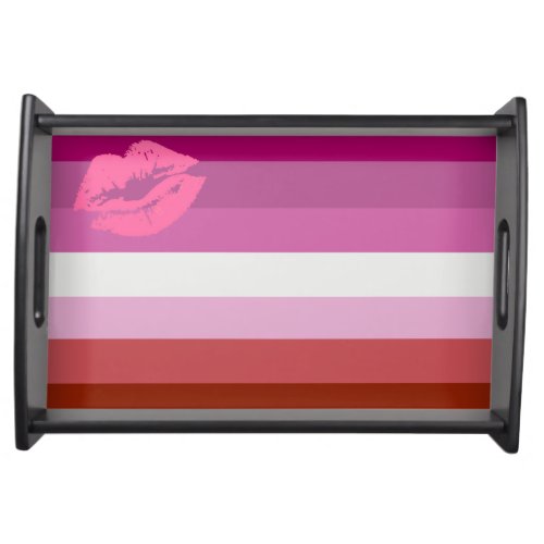 Lipstick Lesbian Pride Flag Serving Tray