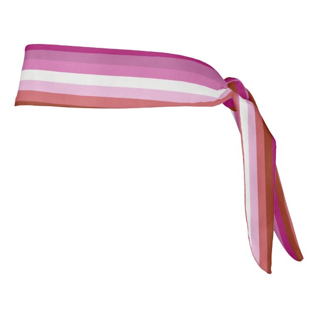 Lipstick Lesbian Pride flag Tie Headband (Rotate 90)