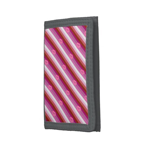 Lipstick Lesbian Pride Flag Trifold Wallet