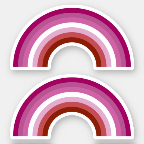 Lipstick lesbian Pride Rainbow Sticker