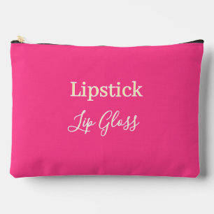 Lipstick Lip Gloss Hot Pink Accessory Pouch