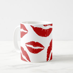Lipstick Lips all over print Coffee Mug