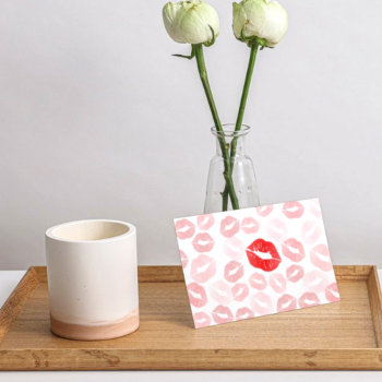 Lipstick Lips Card by PawsitiveDesigns at Zazzle