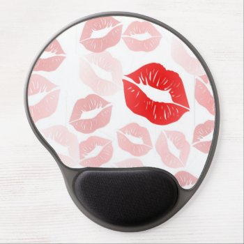 Lipstick Lips Gel Mouse Pad by PawsitiveDesigns at Zazzle