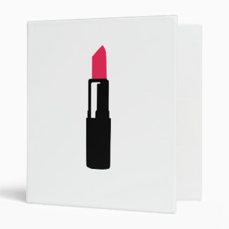 Lipstick make up kiss 3 ring binder