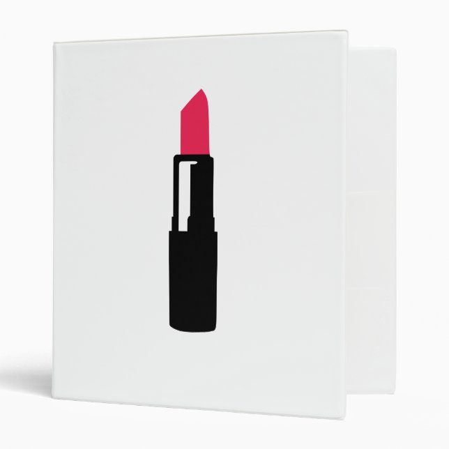 Lipstick make up kiss 3 ring binder (Front/Inside)