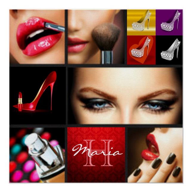 Lipstick Makeup Fashion Design Poster (Front)